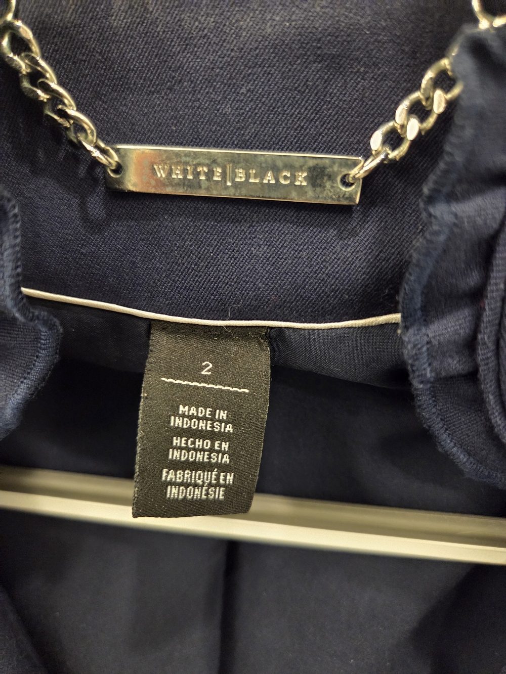 WHBM Navy Ruffle-Trim Jacket - Picture 2 of 5